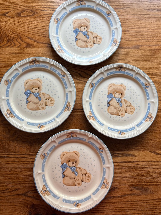 Tienshan Other - Vintage TIENSHAN Stoneware “Country Bear” Dinner Plates - Set of 4- ~10.5 inches